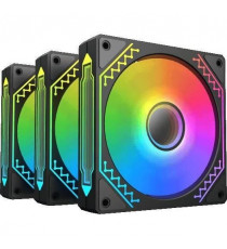 XIGMATEK - Starz Pro (Noir) (Pack de 3) - Ventilateurs 3x120mm A-RGB pour boitier PC