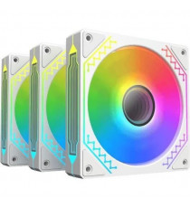 XIGMATEK - Starz Pro Arctic (Blanc) (Pack de 3) - Ventilateurs 3x120mm A-RGB pour boitier PC