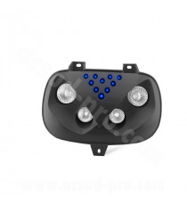 DOUBLE OPTIQUE TNT 4 LAMPES HALOGENE + LEDS ADAPT. MBK 50 BOOSTER 1999-2003 / YAMAHA 50 BWS 1999-2003 NOIR *