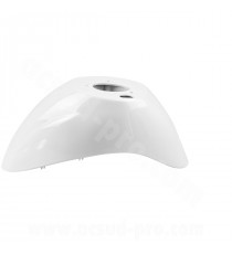 GARDE BOUE AVANT ADAPT. PIAGGIO ZIP SP2 50 2T LC BLANC (MONO FOURCHE)