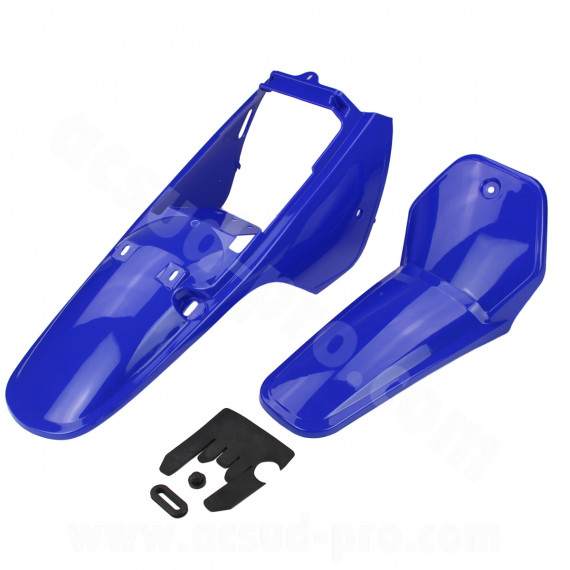 KIT CARROSSERIE ADAPT. YAMAHA PW 80 BLEU (2 PIECES)
