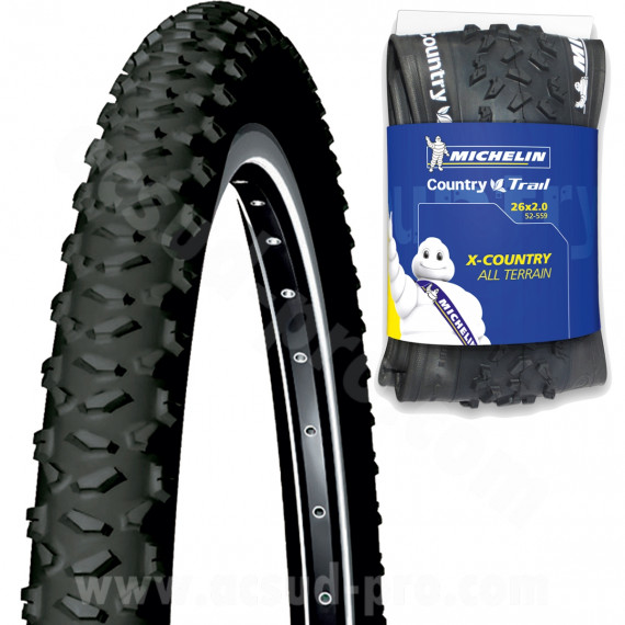 PNEU VELO 26 x 2.00 MICHELIN COUNTRY TRAIL TUBELESS READY TRINGLE SOUPLE TS (52-559)