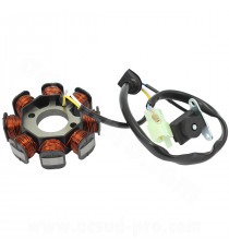 STATOR ALLUMAGE SCOOTER ADAPT. SYM JET4 / FIDDLE 2 / PEUGEOT TWEET / VIVACITY / SPEEDFIGHT 4T (OEM : 31120-AAA-A00)