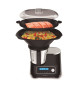 MOULINEX Clickchef Robot cuiseur multifonction compact, Panier vapeur, 5 programmes, 32 fonctions Balance intégrée Noir HF456810