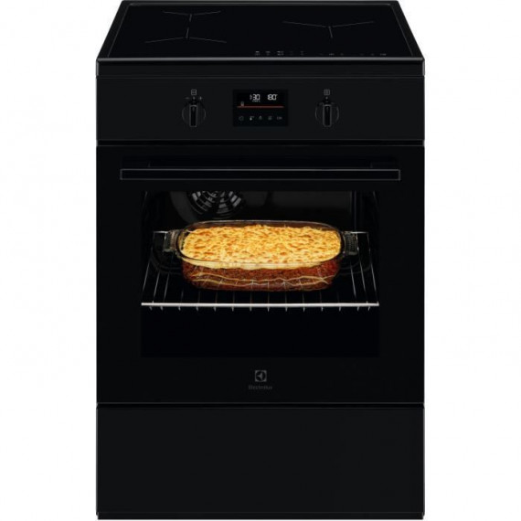 Cuisiniere multifonction a induction - Pyrolyse - ELECTROLUX - LKI648944K - 3 foyers - 7200 W - 60 x 60 cm - Noir