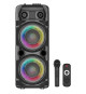 Enceinte Karaoké lumineuse - INOVALLEY - KA123-XXL - Bluetooth V5.0 - 75 cm - 900 W - Noir