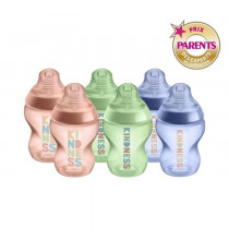 TOMMEE TIPPEE - Lot de 6 biberons Closer to Nature - 260ml - Multicolore