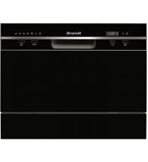 Lave-vaisselle compact pose libre BRANDT DFC6519B - Induction - 6 couverts - L55cm - 49dB - Noir