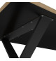 Table - CRAFT - Rectangulaire - Décor mélamine chene hamilton - Pied en X noir - 6 places - 180 x 90 cm - DEMEYERE