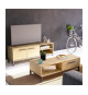 Table basse 1 tiroir / 1 niche - CRAFT - Rectangulaire - Chene Hamilton / Noir - 110,4 x 50 x 36,9 cm - DEMEYRE