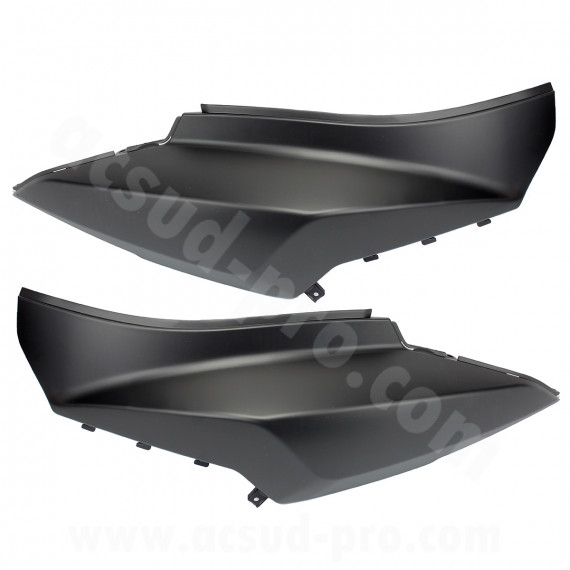 PAIRE COQUES CARENAGES ARRIERE ADAPT SYM ORBIT 2  NOIR MAT  50 125cc 2T ET 4T 2010-2014 (OEM: 83500-AAA-0001 83600-AAA-0001)