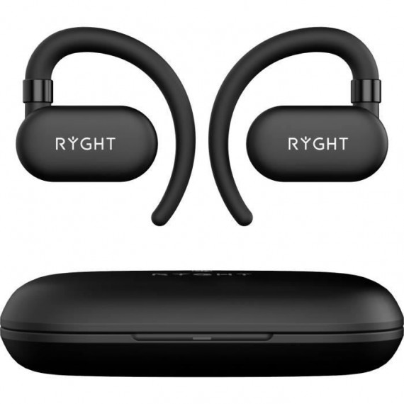 Ecouteurs sans fil extra auriculaires - Bluetooth 5.4 - RYGHT - Open - Noir