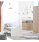 Chambre bébé duo - Lit évolutif 70 x 140 cm + Commode a langer avec plan a langer inclus - ROBA - Bicolore blanc / décor chen…