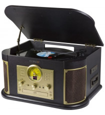 Platine Vinyle Retro All-in-One TECHNAXX TX-103 - Fonction numériseur - Phono, Cassette, CD, USB, Bluetooth, SD, AUXIN, FM r…