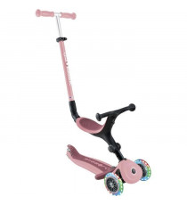 Globber -  Trottinette évolutive GO-UP ACTIVE PLUS LIGHTS avec siege - Rose pastel