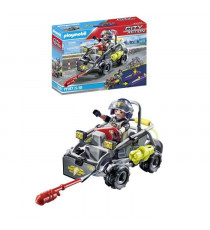 PLAYMOBIL - Quad transformable de bandit - Les policiers - City Action - Unité d'élite