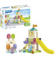 PLAYMOBIL Junior 71703 Aire de jeux avec toboggan géant Comprend cinq personnages, un toboggan et des accessoires - Des 1 an