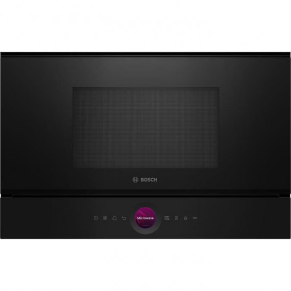 Micro-ondes simple Encastrable - BOSCH SER8 - BFL7221B1 Noir - Vol four: 21l - 1 mode de cuisson - H382xL594xP318mm