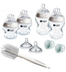 Coffret biberons - TOMMEE TIPPEE - NATURAL START - 4x biberons 150 ml / 260 ml - Anti-colique - 2x tétines - Nouveau-né