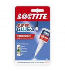 Colles cyanocrylates - LOCTITE - SUPERGLUE-3P - Précision - Bouteille 5 g