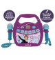 LA REINE DES NEIGES - Enceinte Bluetooth - Effets Lumineux, Micros et Batterie Rechargeable