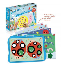 Jeu de loisirs créatifs - NATHAN - Dessinéo premiers dessins - 16 modeles évolutifs - A partir de 2 ans - Bleu