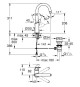 Mitigeur monocommande lavabo - GROHE Swift - 24330001 - Chromé - Taille L - Bec haut - Economie d'eau