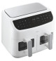 Friteuse a Air Chaud - MEDION - P20 XXL Twin - 2600 W - 2 paniers - 9 programmes - Blanc