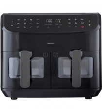 Friteuse a Air Chaud - MEDION - P20 XXL Twin - 2600 W - 2 paniers - 9 programmes - Noir