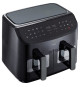 Friteuse a Air Chaud - MEDION - P20 XXL Twin - 2600 W - 2 paniers - 9 programmes - Noir
