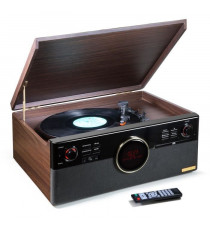 Tourne-disque TECHNAXX DAB BLUETOOTH RECORD-PLAYER TX-137 - Phono, Cassette, CD, USB, AUXIN, FM/DAB+ Radio
