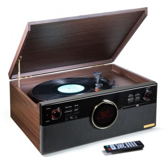 Tourne-disque TECHNAXX DAB BLUETOOTH RECORD-PLAYER TX-137 - Phono, Cassette, CD, USB, AUXIN, FM/DAB+ Radio