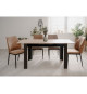 Table extensible - BIRMINGHAM - 80A - Ouverture synchonisée automatique - Chene / noir -  6 / 8 personnes - 125-165 x 75 x 80 cm