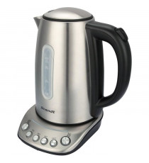 Bouilloire - BRANDT - BO1202B - 1,7 L - 5 températures + maintien au chaud - Inox et noir