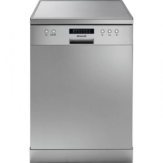 Lave-vaisselle pose libre BRANDT LVC337S - 13 couverts - L60cm - 47dB - Silver