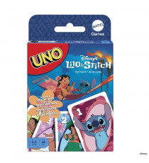 Mattel Games - Disney-UNO Lilo et Stitch-Jeu de cartes pour les enfants et la famille JCC10