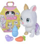 Smoby - Pamper Petz - Lapin a adopter - 4 accessoires - Articulé - Bois et fais pipi - Certificat d'adoption - Des 3 ans