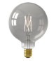 Ampoule LED E27 - CALEX - G125 SMART GLOBE - Filament droit - 7 W - 400 lm - 1800 K - Intensité variable - Smokey