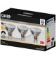 Ampoule LED reflecteur - CALEX - GU10 - 6 W - 400 lm - 3000 K - Intensité variable - Chrome