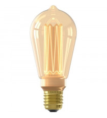 Ampoule LED E27 - CALEX - GLASSFIBER RUSTIC ST64 - 3,5 W - 120 lm - 1800 K - Intensité variable - Or