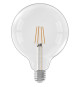 Ampoule LED E27 - CALEX - GLOBE G125 - Filament droit - 4,5 W - 470 lm - 2700 K - Intensité variable - Transparent