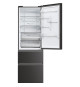 Réfrigérateur Combiné - HAIER - 3D 60 Series 5 HTW5618ENPT - Classe E - 360 L - 185 x 59,5 x 66,7 cm - Noir