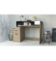 Bureau avec rangements - DELPHI - Chene/noir - L126,2 x P59.8 x H93.5cm - DEMEYERE