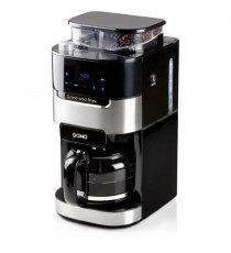 Cafetiere filtre avec moulin intégré - DOMO - DO721K - 900 W - 1,5 L - 12 tasses - 200 g de grains - Ecran LCD - 3 intensités -