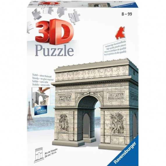 Puzzle 3D Arc de Triomphe - Ravensburger - Monument 216 pieces - sans colle - Des 8 ans
