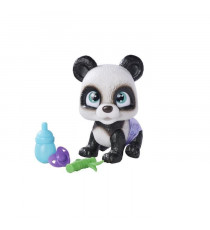 Smoby - Pamper Petz - Panda a adopter - 4 accessoires - Articulé - Bois et fais pipi - Certificat d'adoption - Des 3 ans