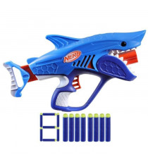 Nerf Junior Wild blaster Sharkfire, facile a utiliser, 8 fléchettes Nerf Elite, a partir de 6 ans
