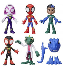 Coffret Héros dinosaures et Lizard, 5 figurines, jouet de super-héros préscolaire, a partir de 3 ans, Spidey et ses Amis