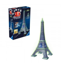 Ravensburger-Puzzle 3D Tour Eiffel phosphorescente 50 ans-Des 10 ans-216p numérotées a assembler sans colle-Accessoires inclu…