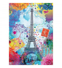 Nathan-Puzzle 1500 pieces-Tour Eiffel multicolore/Lars Stewart-Adultes et enfants des 14 ans-Puzzle de qualité supérieure-120…